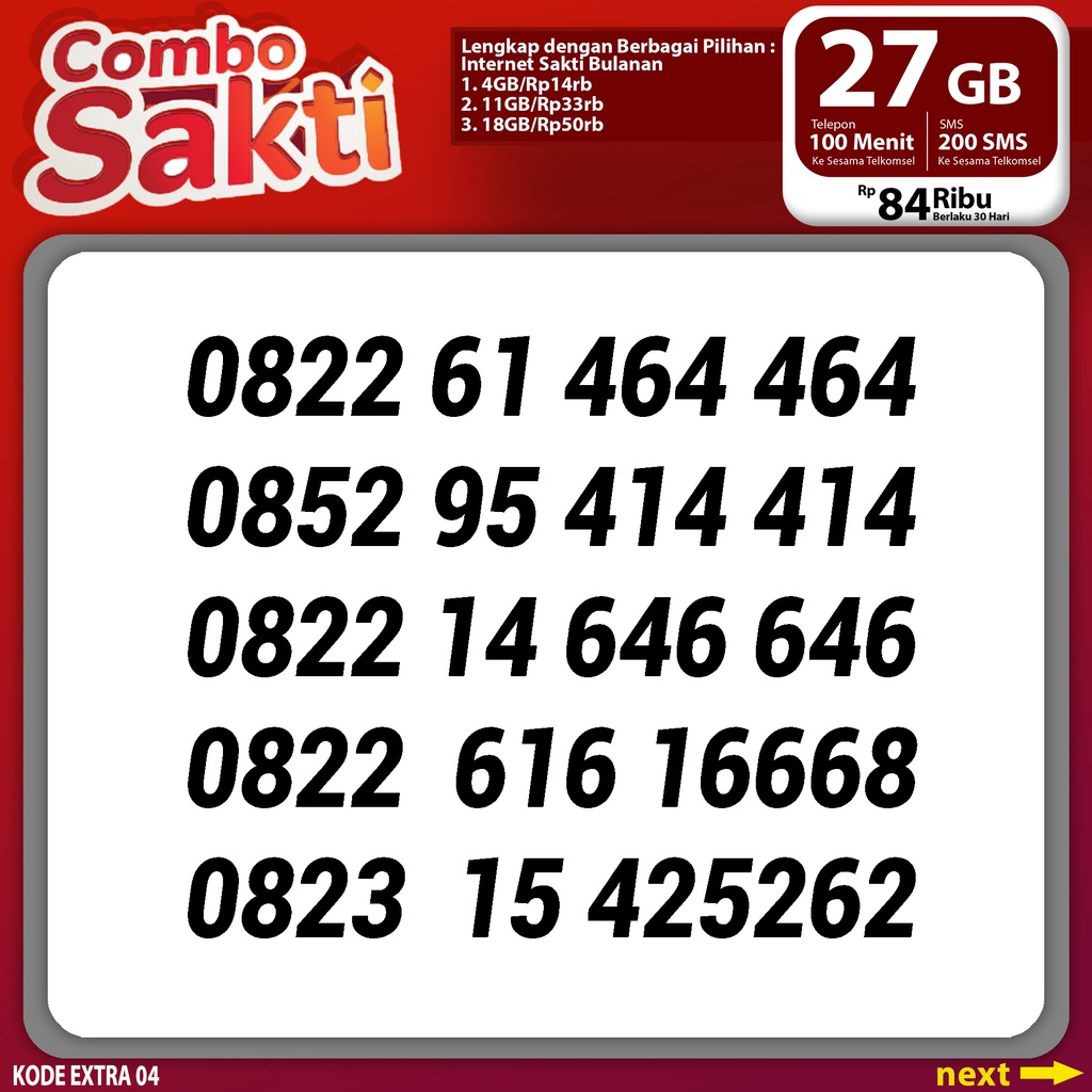 Nomor Cantik Kartu sakti 30gb 75rb Nomor Cantik Sakti 30gb 75rb simpati loop as