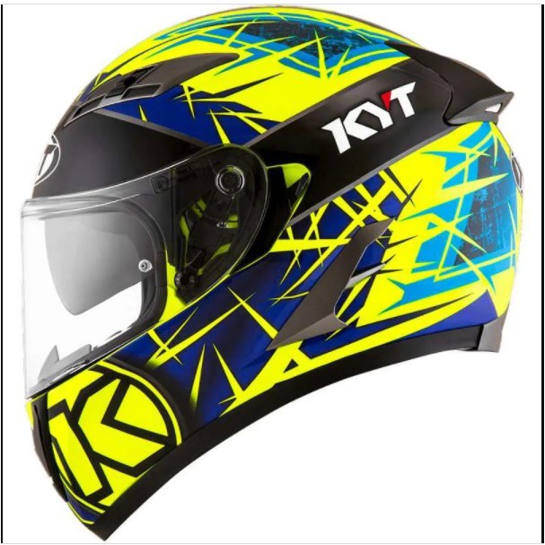 Helm KYT Falcon FR Spike Yellow Fluo Original