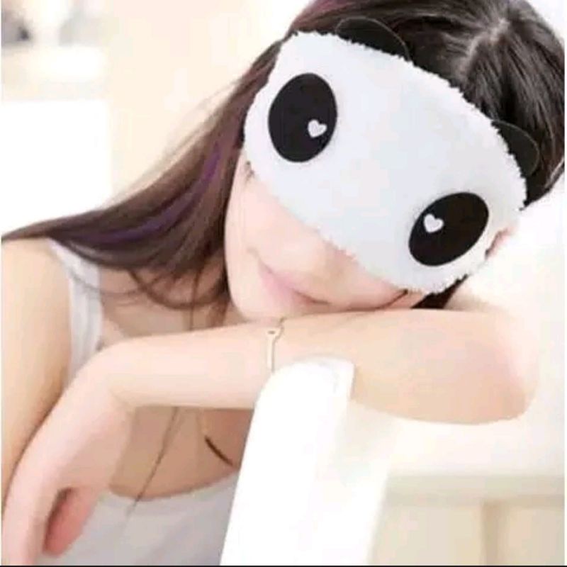 Penutup mata untuk tidur / eye cover /kacamata tidur / sleeping mask lucu panda