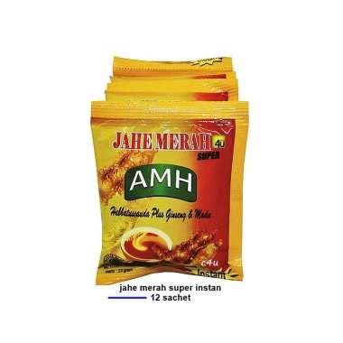 

Jahe Merah Super Amanah AMH Habbatussauda plus Ginseng Per Renceng isi 10 sacshet