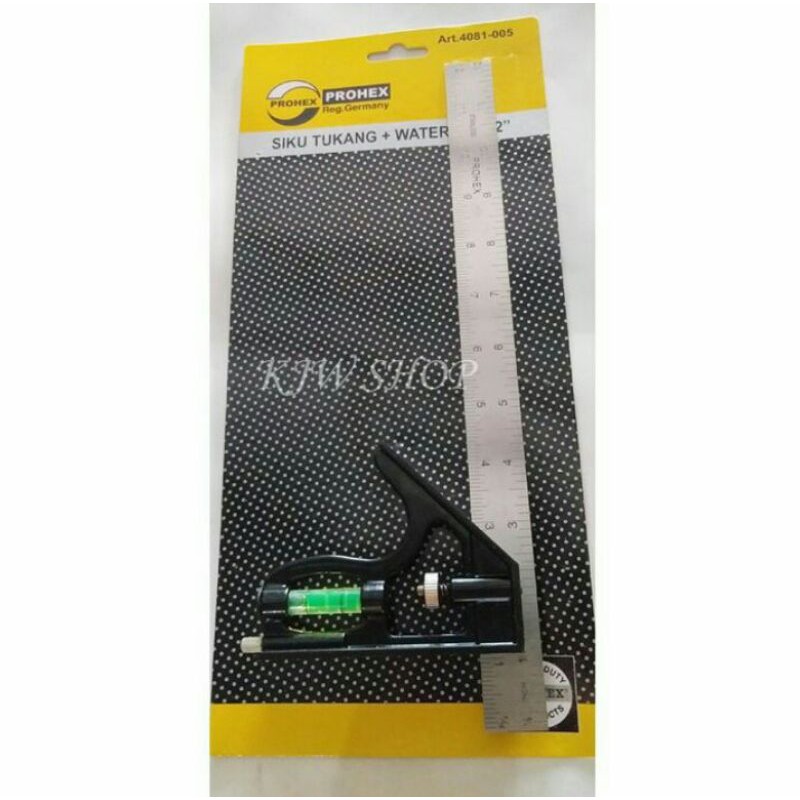 Siku Tukang Waterpass 12" PROHEX Siku Waterpas 12 Inch Siku Teknik Siku Tukang Waterpas 12Inch Siku 
