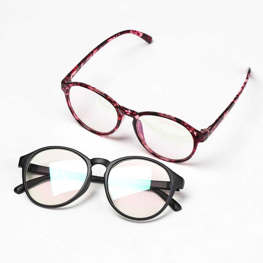 Lily Kacamata Bulat Unisex Ultra Ringan Plastik Retro Frame Kacamata Optik