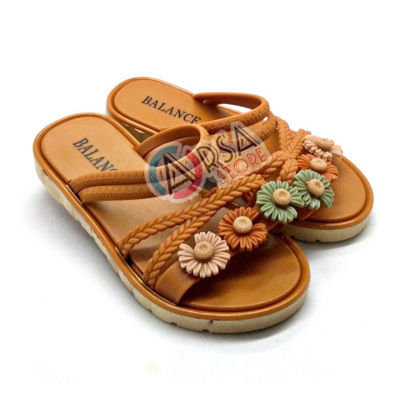 Sandal Jelly Anak Perempuan / Sendal Karet Tali Bunga / Sandal Anak Terbaru Usia 2 3 4 5 6 7 8 Tahun