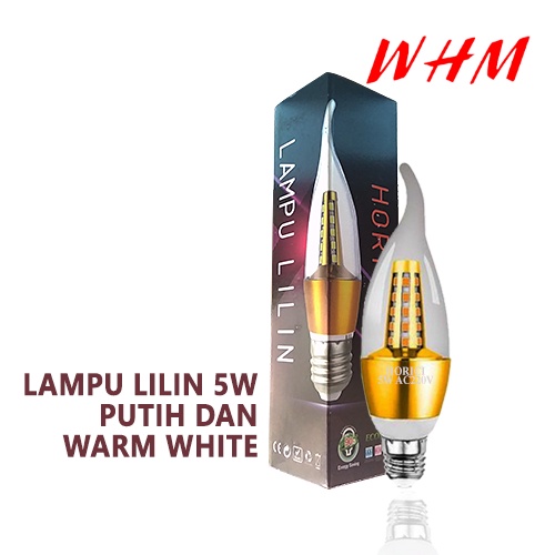 LAMPU LILIN 5W HIAS VARIASI LED CANDLE  600 LUMEN FITTING E27