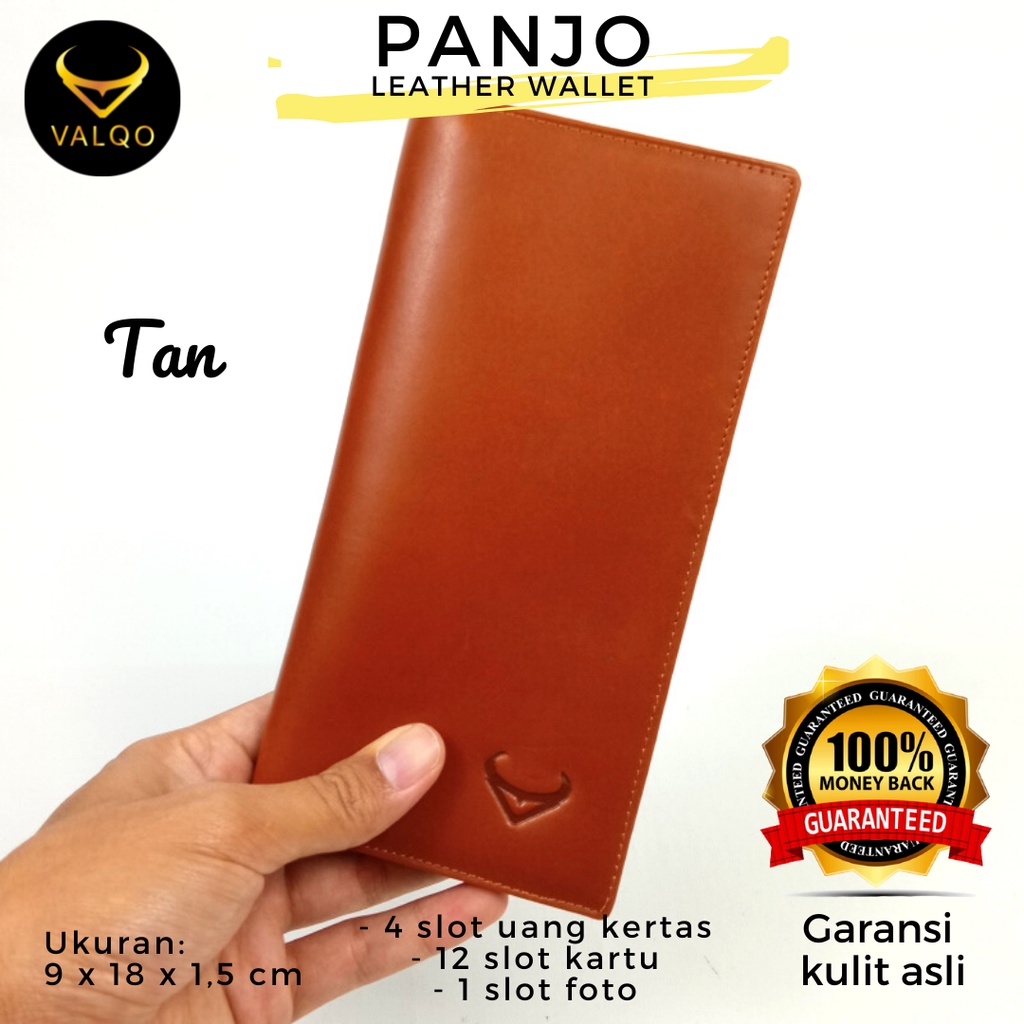 [VALQO] Dompet kulit PANJO kulit sapi slim tipis Kartu Cowok Cewek Pria Wanita Laki Perempuan COD