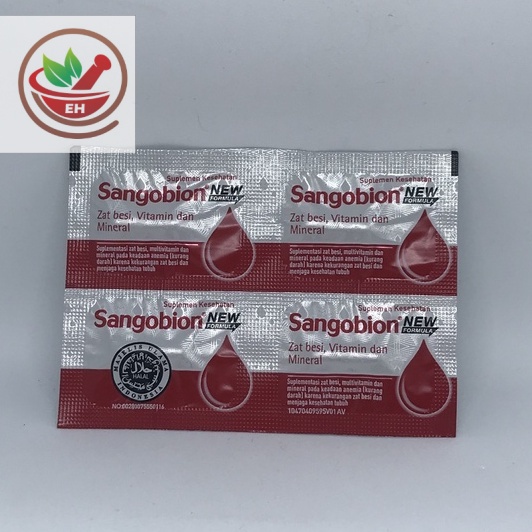 sangobion 1 strip 4 tablet obat penambah darah