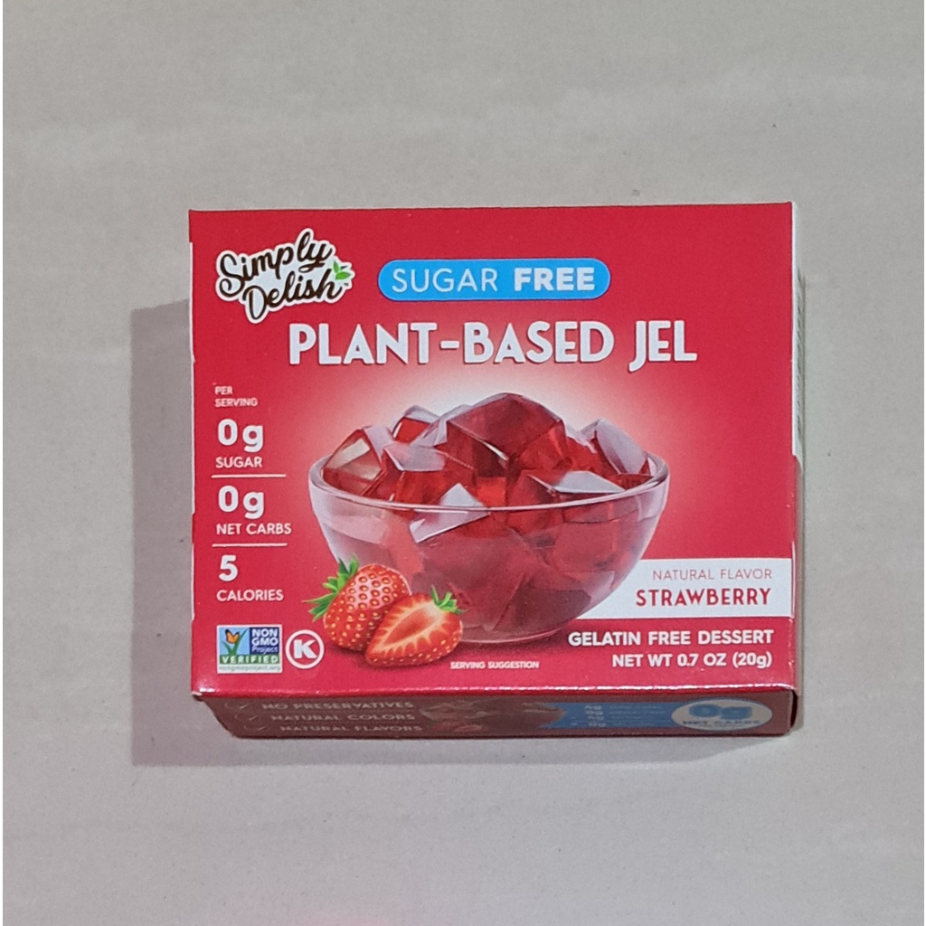 Simply Delish Strawberry Plant Base Jel Gelatin &amp; Sugar Free 20 Gram