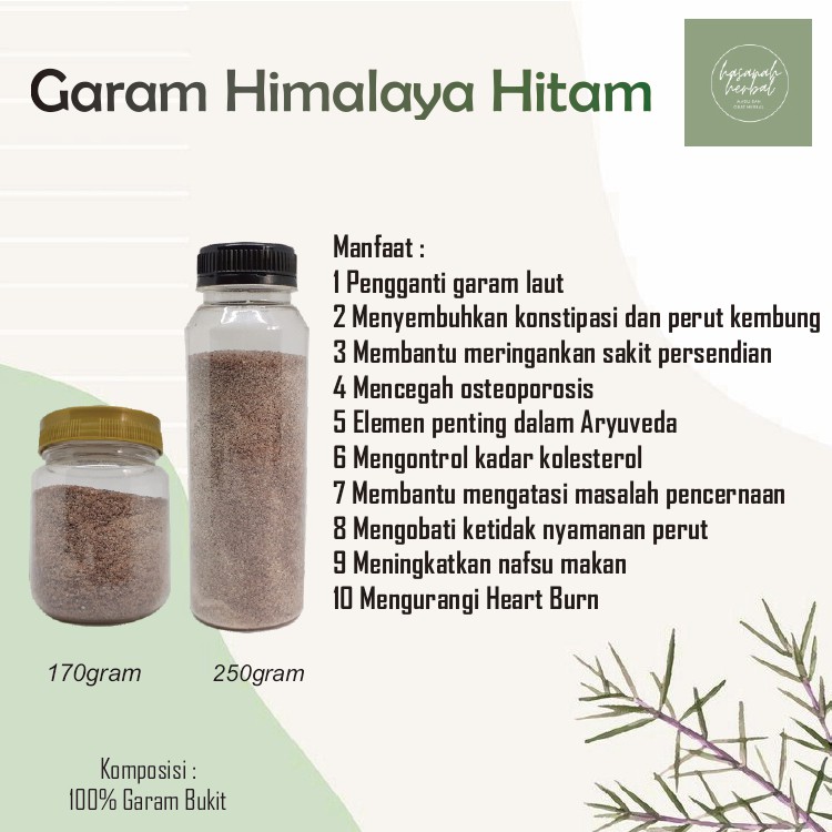 

Garam Himalaya Hitam / Himalayan Black Salt