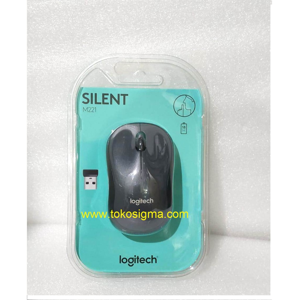 Logitech Mouse M221 Silent Mice ORI USB Wireless Nirkabel 2.4Ghz