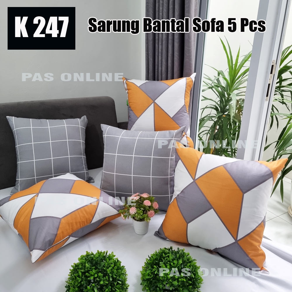 SET SARUNG BANTAL SOFA 40X40 ( 5 SARUNG )