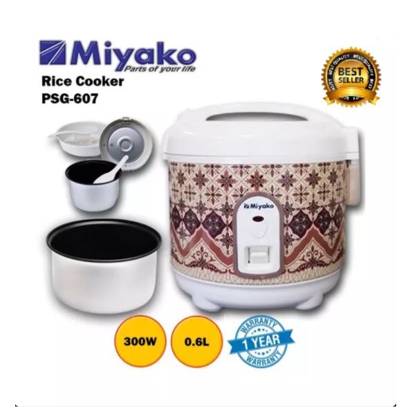 Miyako Rice Cooker PSG 607 - Penanak Nasi PSG 607 0.63L