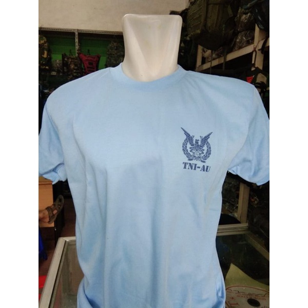 Kaos Biru AU Sablon Punggung