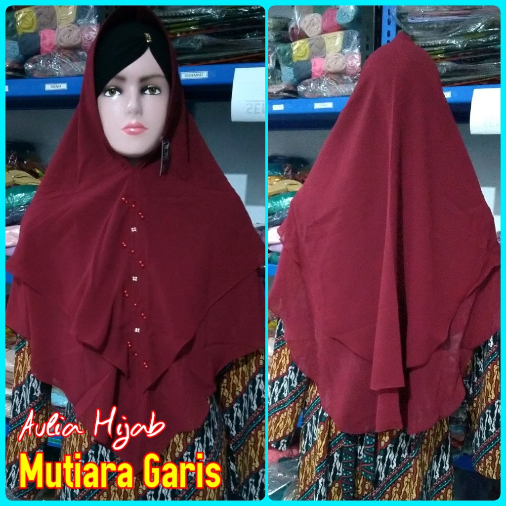 Jilbab Hijab Kerudung Instan Ceruty aulia mutiara Garis