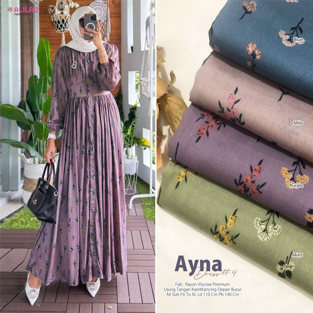 Ayna Dress #4 - Maxy Premium Motif Busui Frenly by Alila