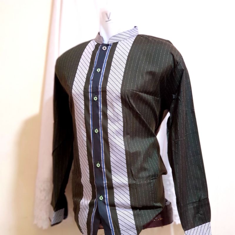 KOKO DEWASA KATUN SONGKET / KOKO PRIA LENGAN PENDEK M. L. XL. /KOKO PADANG SONGKET