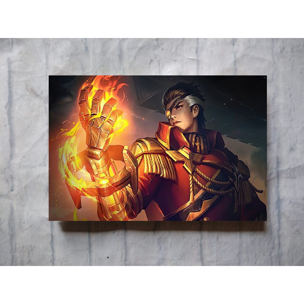 POSTER POSTER mobile legends legend terlengkap size A3 hero VALIR - Hiasan dinding kayu dekorasi