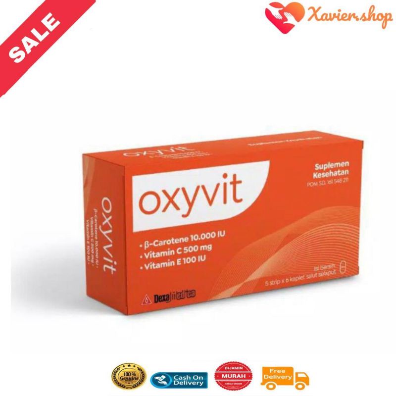 Oxyvit Vitamin C ++  Vitamin E dan Vitamin A BOX 30 Kaplet | Oxyvit Vitamin C PLUS