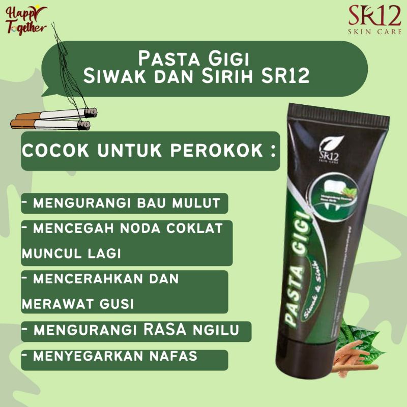 PASTA GIGI SIWAK DAN SIRIH ALAMI BPOM SR12 HERBAL SKINCARE - ODOL HALAL PENCEGAH GIGI BERLUBANG BAU MULUT