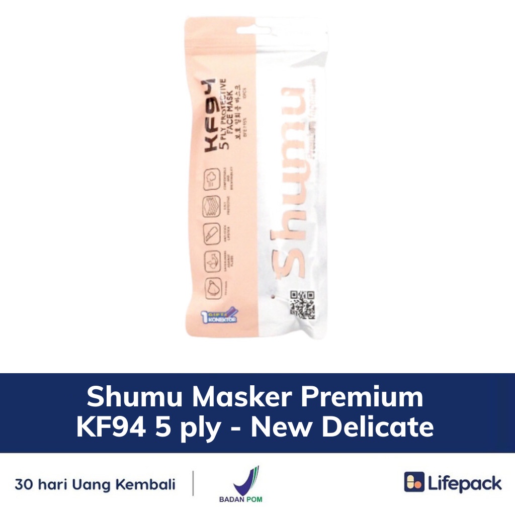 Shumu Masker Premium KF94 5 ply - Masker Pelindung Debu, Bakteri, dan Virus - LIFEPACK-New Delicate
