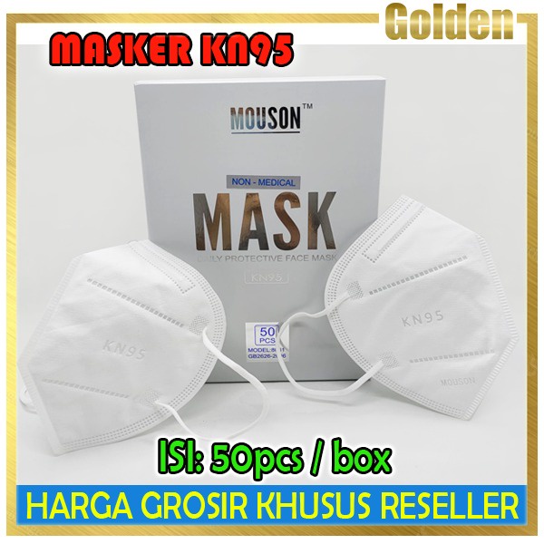 Masker KN95 5Ply Face Mask 5 Ply Mouson Original Box isi 50