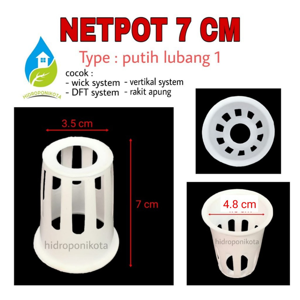 MURAH - netpot hidroponik - netpot 5 cm - netpot 6 cm - netpot 7 cm - netpot multi