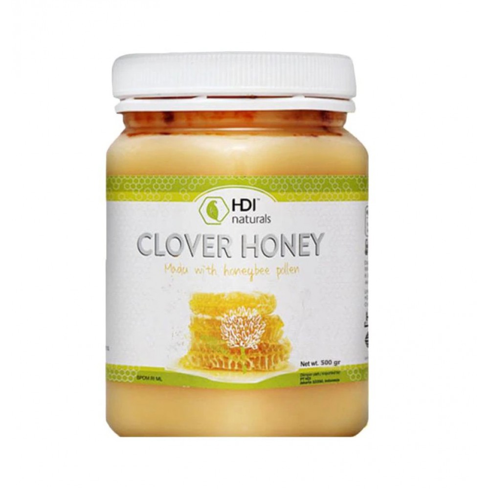 

HDI Naturals Clover Honey Madu dengan Bee Pollen - 500 gr