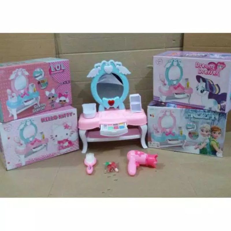  COD Mainan  Meja Rias Set Beuty Dream Dresser Karakter 