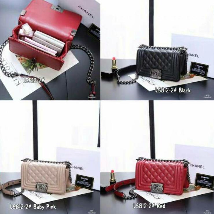 Terbaik.. TAS IMPORT BOY SMALL FREE BOX LAMBSKYN MIRROR FLAP BRANDEN PREMIUM BATAM HANDBAG SUPER SIZ