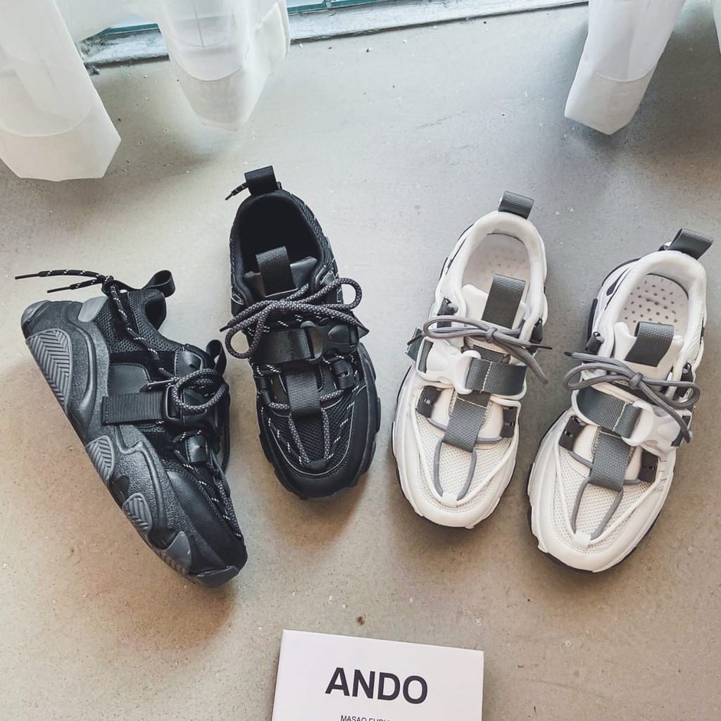 TBIG [COD] Sepatu Sneakers Pria STRAPMEN Sepatu Import Murah Pria Sekolah Kuliah Kerja