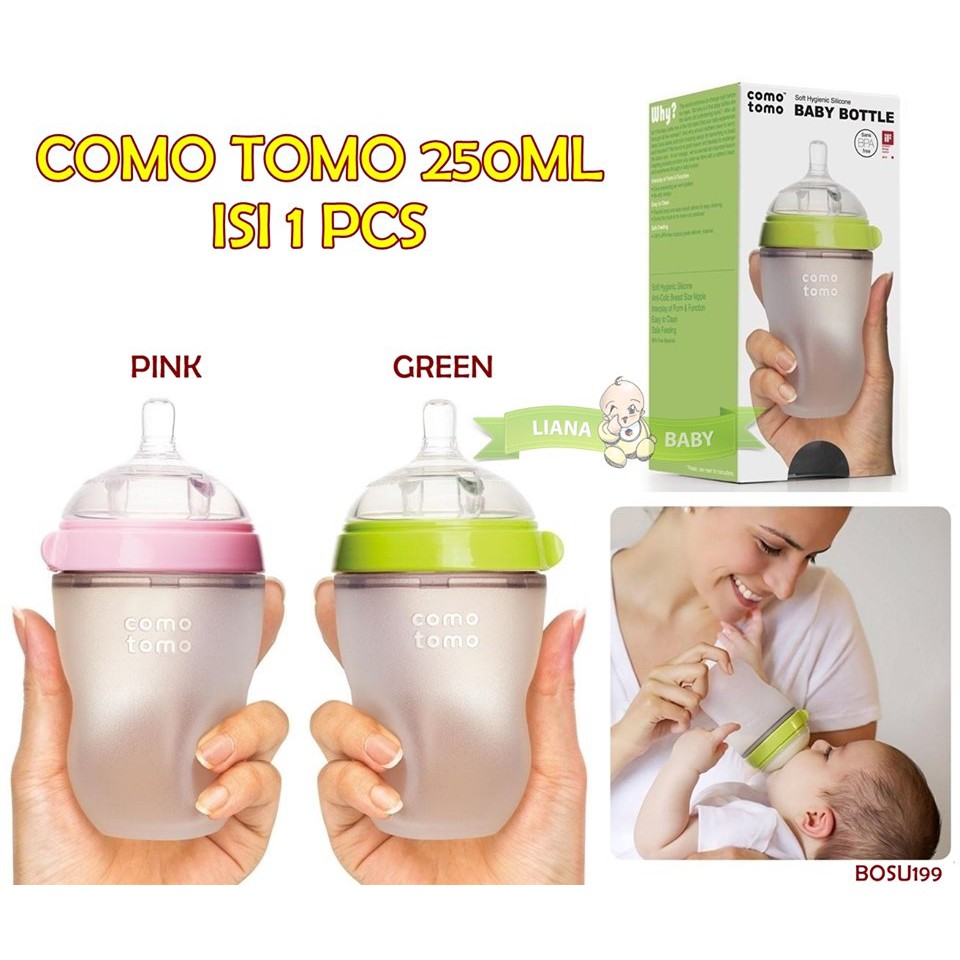 BOSU199 BOTOL SUSU SILIKON COMOTOMO 250ML ISI 1