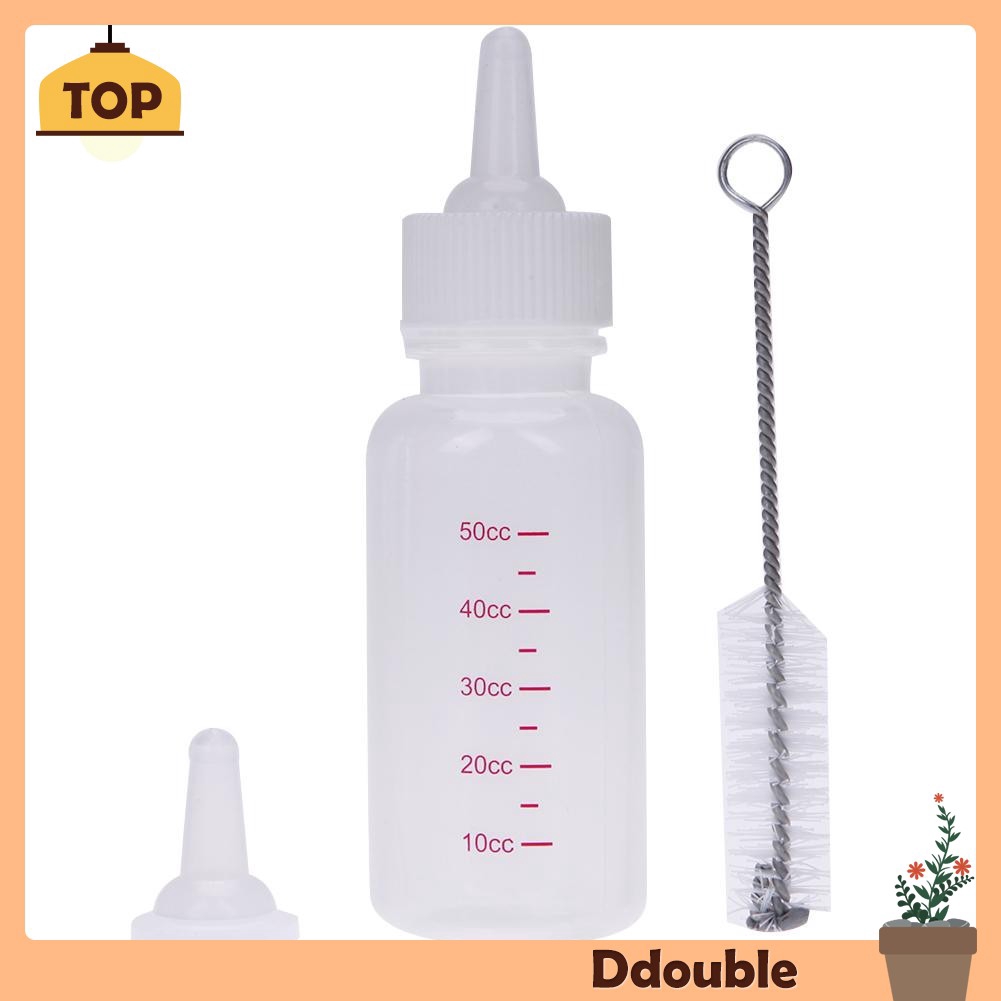 Puppy Kitten Feeding Bottle Nursing Water Milk Feeder W Cleaning