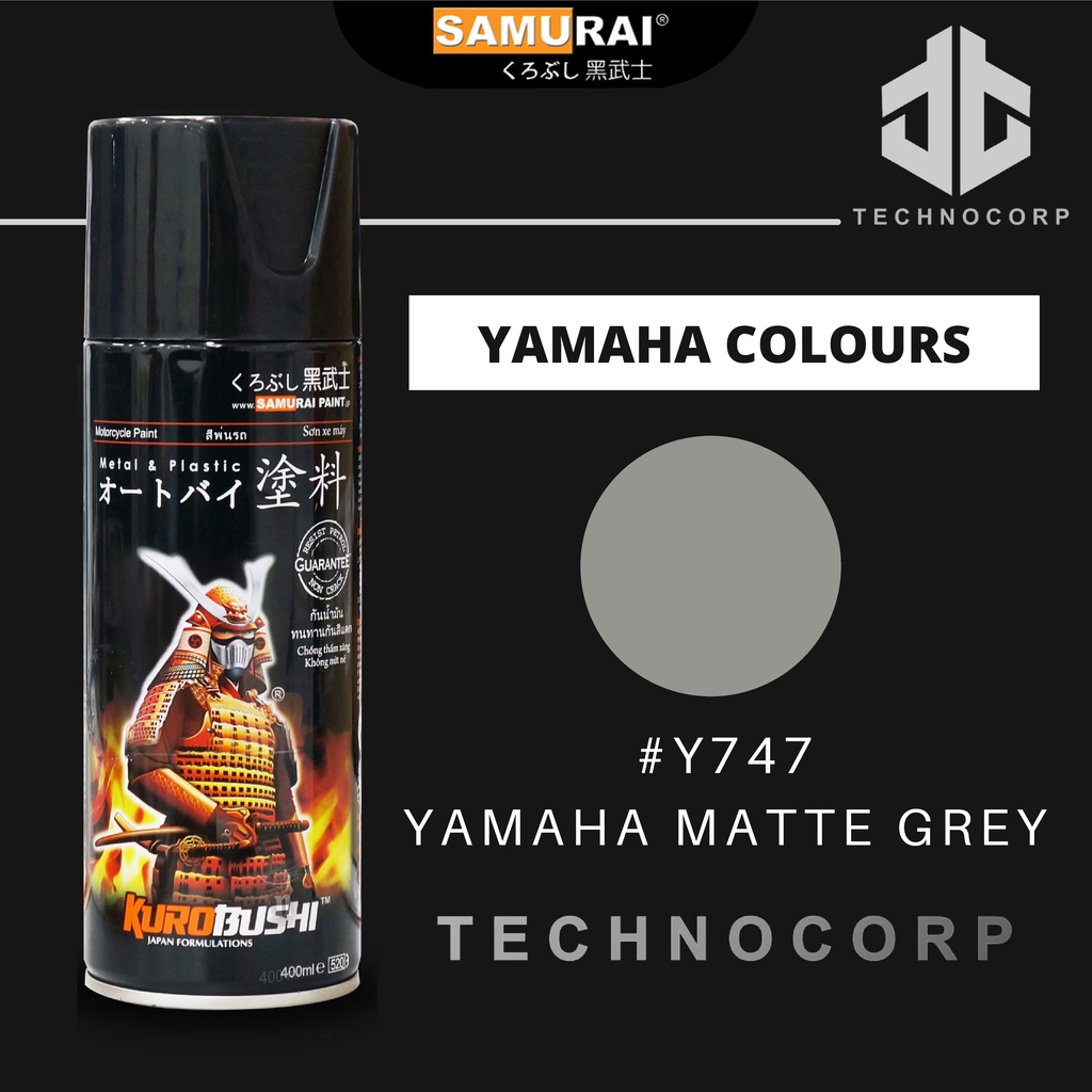 

Cat Semprot SAMURAI PAINT Y747 YAMAHA MATTE GREY /SCOOPY ABU MUDA DOFF