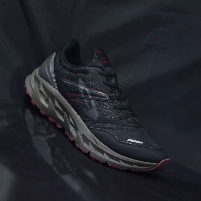 [SALE] Trail Run Shoes Nineten Yuza Evo Black Burgundy Grey Original