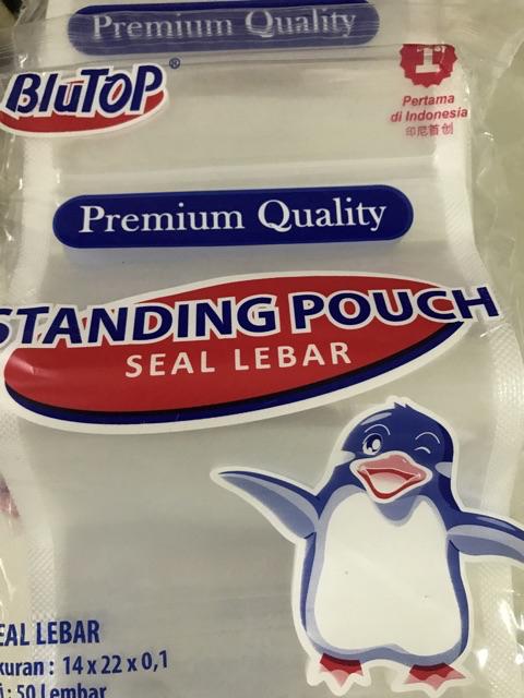 Plastik Pp Klip Standing Pouch Seal Lebar Ukuran 14 Cm X 22 Cm