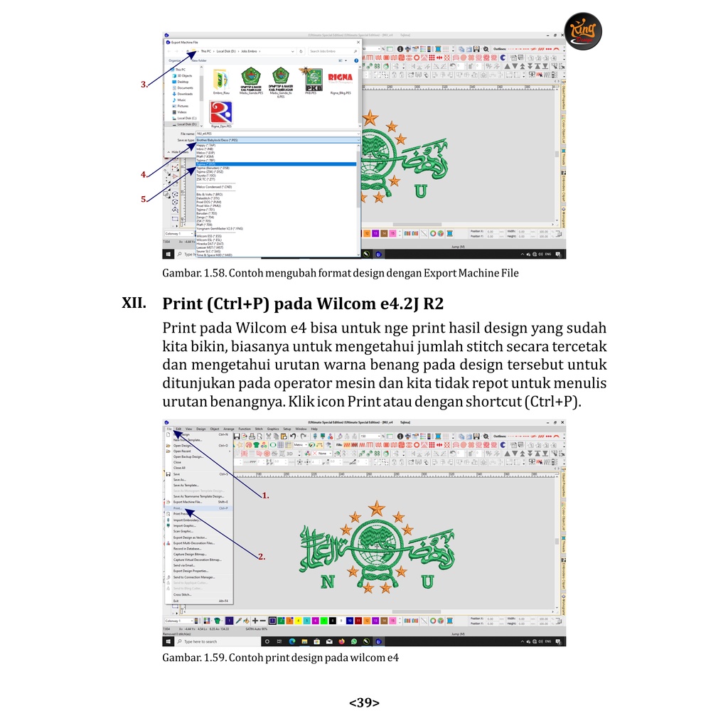 Ebook dan Video Tutorial Belajar Desain Bordir dengan Wilcom e4.2J R2 (LINK)-4