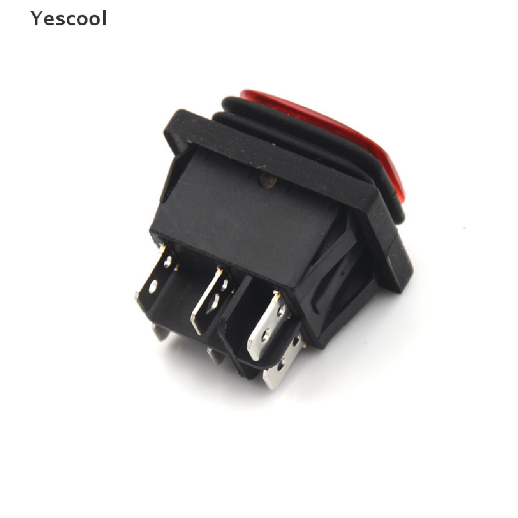 Yes Saklar Rocker Switch 3 Posisi 6Pin DC 12V Anti Air Dengan Lampu LED Untuk Mobilperahu