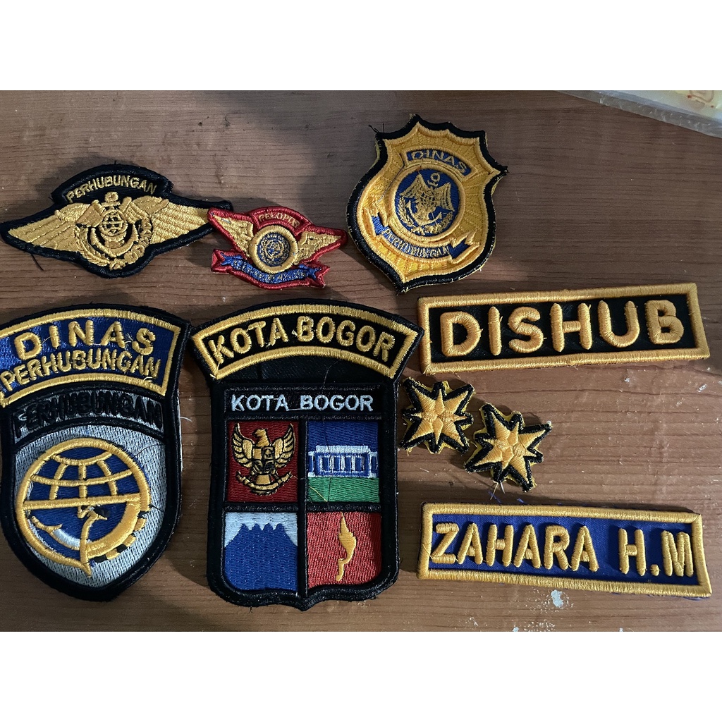 Bet Timbul Dishub 1 set - Badge Perhubungan - Badge Dishub Lengkap