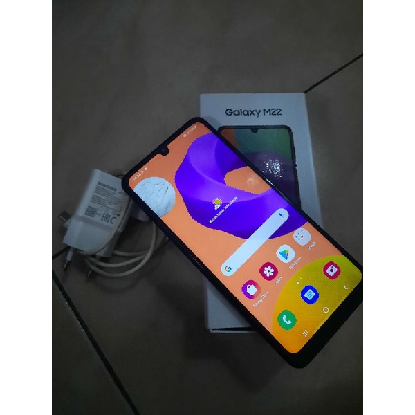 Samsung Galaxy M22 Ram 6/128 GB Bekas/Second fullset.