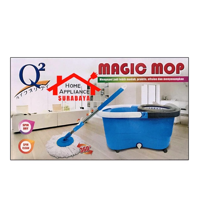 Alat Pel Pembersih Lantai Magic Mop Q2 603 C / Q2 623 C Free Packing Bubble