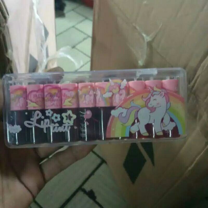 Lip tint peinfen kemasan mika 10pcs