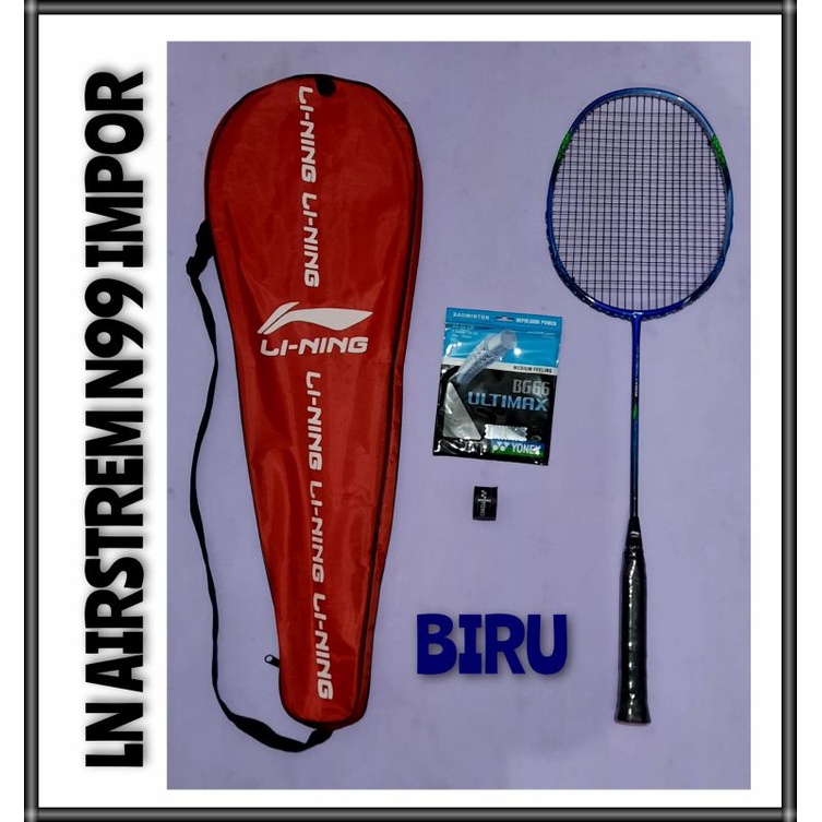 RAKET LN IMPOR PLUS SENAR GRIP TAS BADMINTON