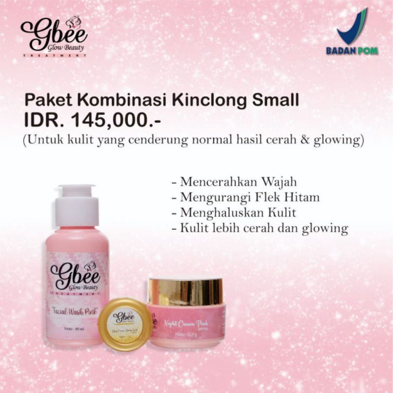 PROMO Paket Skincare Gbee Glow Beauty small kinclong Termurah (mempercepat glowing pada kulit wajah)-1