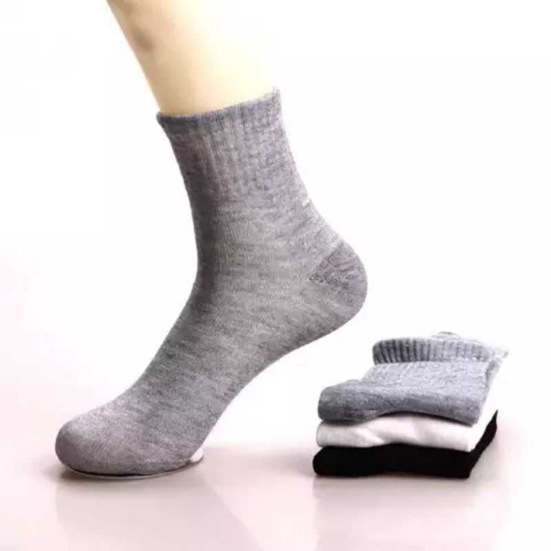 KAOS KAKI  PENDEK OLAHRAGA PRIA WANITA POLOS BAHAN (PE) SPORT SOCK UNISEX LEMBUT