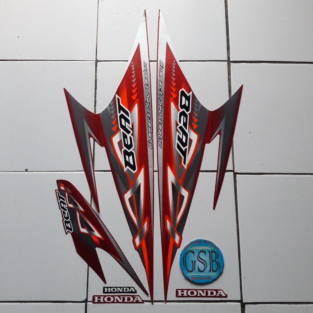 Variasi Striping Motor Beat Karbu 2012 Merah Shopee Indonesia