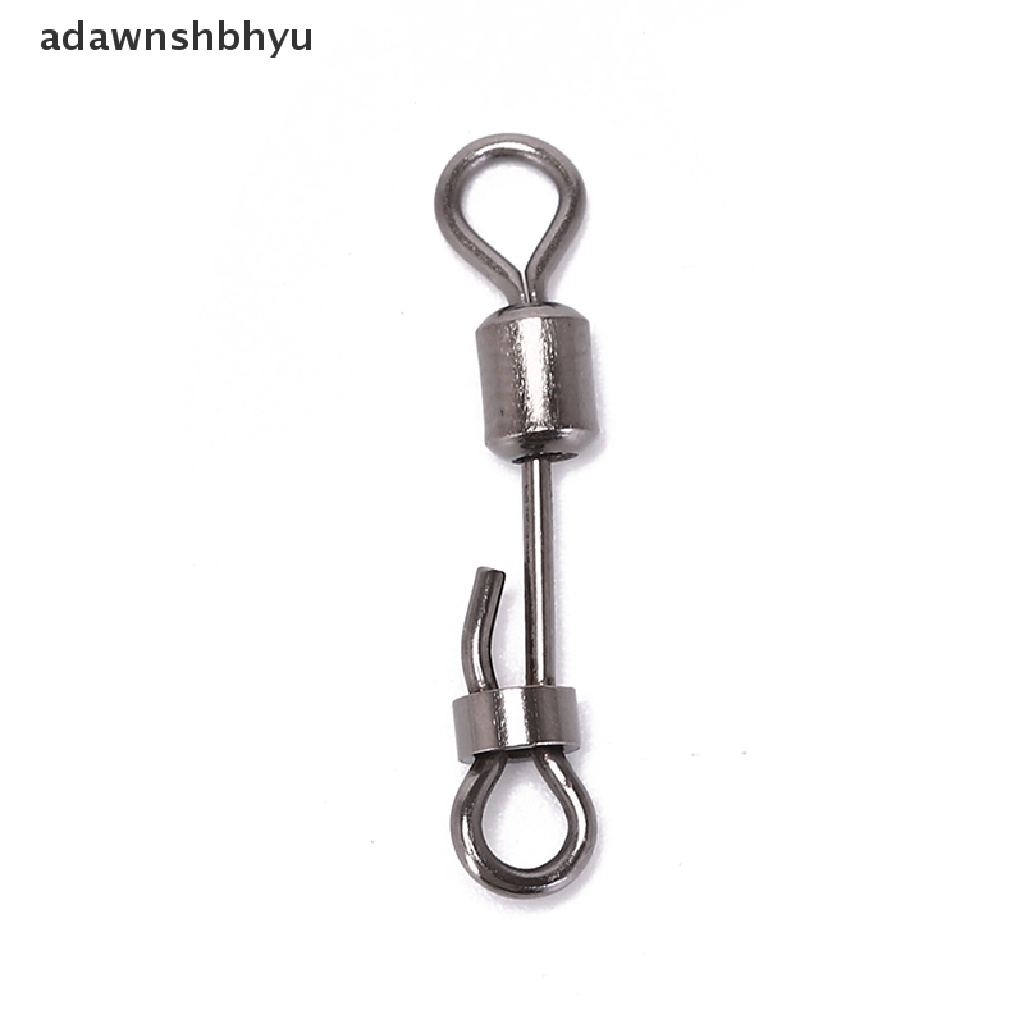 Adawnshbhyu 10pcs Steel Quick Lock Swivels Interlock Snap Fishing Lure Tackles Memancing Ikan Gurame