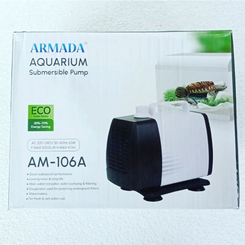 pompa ARMADA AM 106 A submersible pump mesin filter celup kolam 4000 sd 5000 Lph akuarium