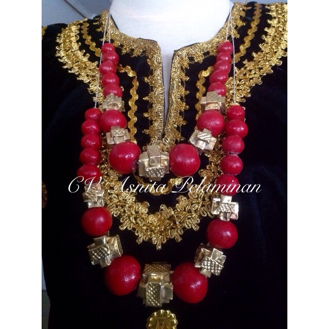 Kalung pengantin baju koto gadang adat padang aksesoris perhiasan penganten