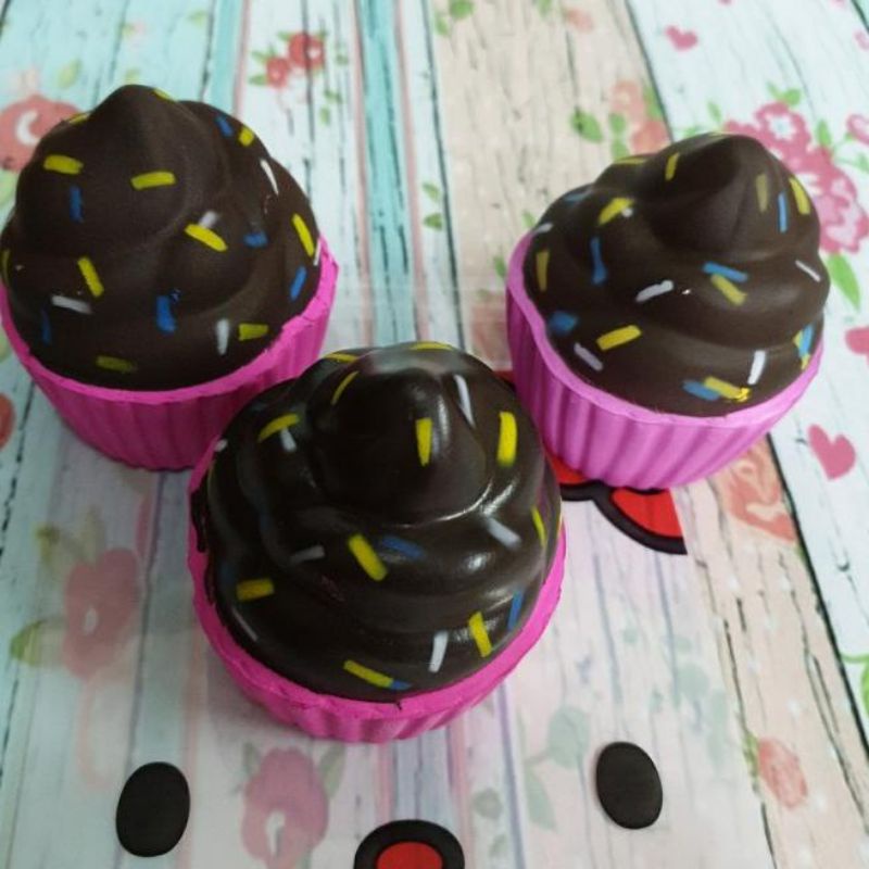 squishy mainan anak cake kue chocolate coklat