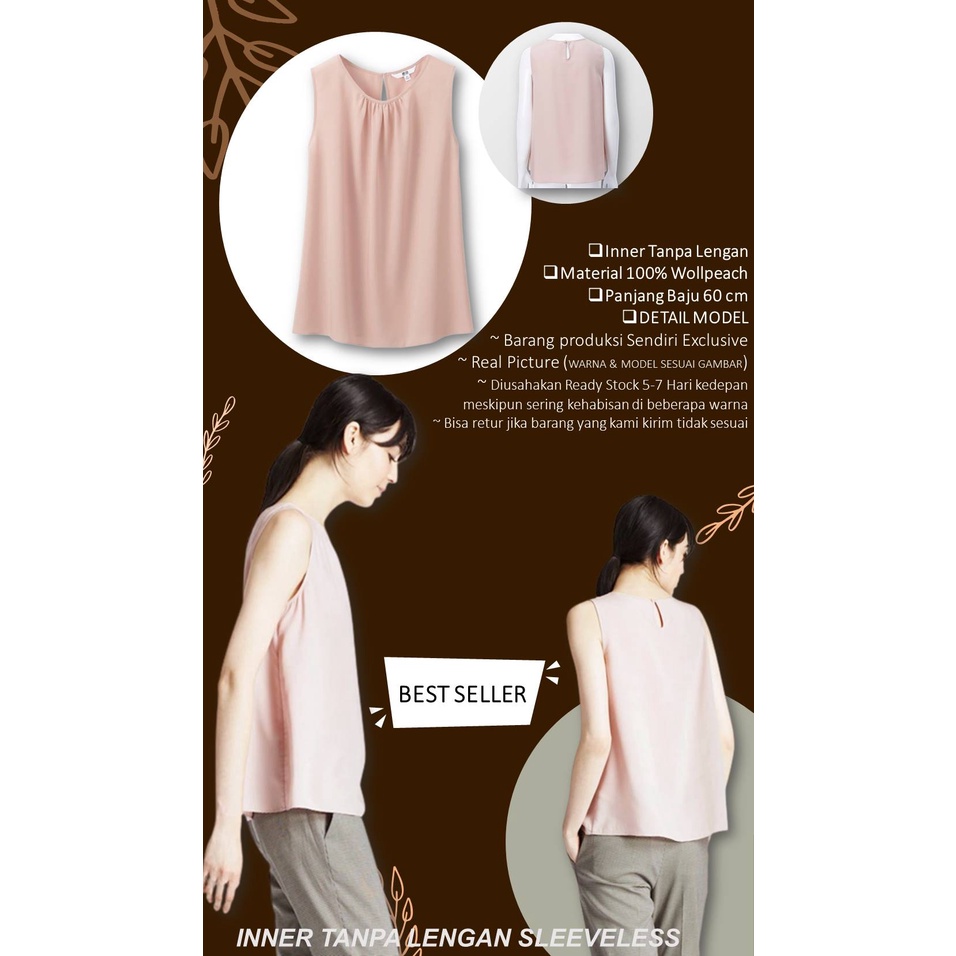 INNER TANPA LENGAN SLEEVELESS / DALEMAN KATUN / JUMBO