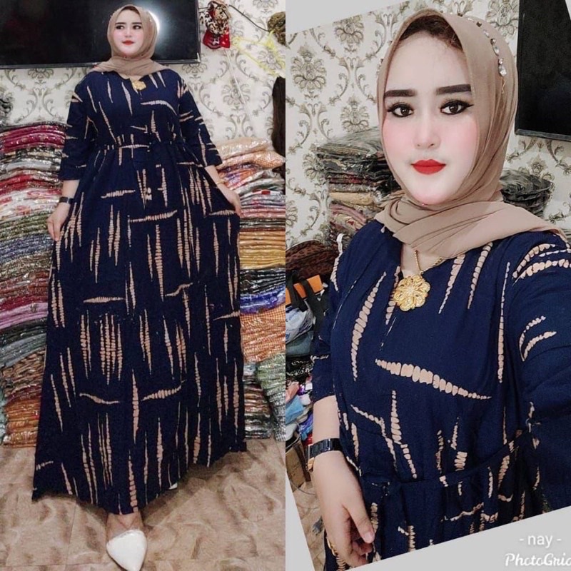 Gamis jumbo cabutan busui mahkota daster arab rayon